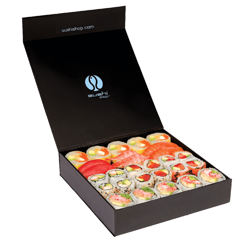 Roku RWP0508B Lot de 100 plateaux à sushis jetables avec couvercles – Très  grands, rectangulaires, en plastique noir, pour apéritifs, entrées ou  desserts – RWP0508B : : Maison