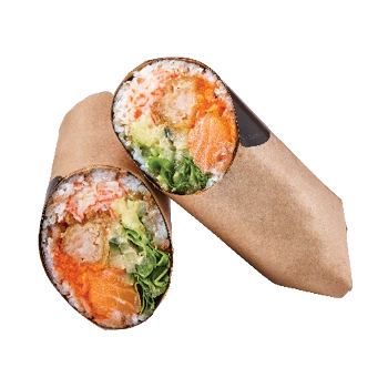 Sushi Burrito Saumon & crevette tempura