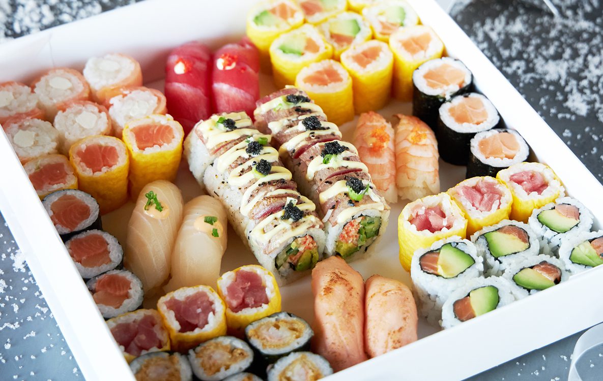 Lot de 3 plateaux à sushis